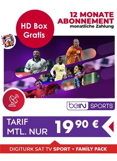 Digiturk Euro Full Sports HD monatlich 12